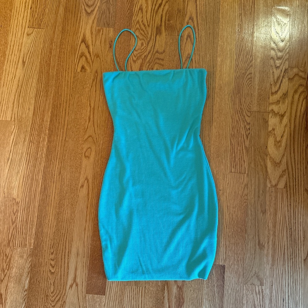 Blue Spaghetti Strap Dress